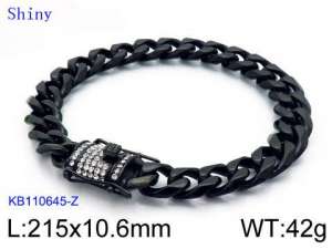 Stainless Steel Black-plating Bracelet - KB110645-Z