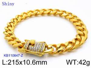 Stainless Steel Gold-plating Bracelet - KB110647-Z