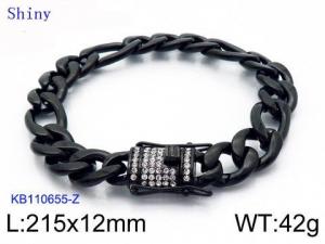 Stainless Steel Black-plating Bracelet - KB110655-Z