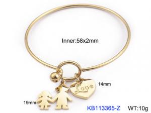 Stainless Steel Gold-plating Bangle - KB113365-Z