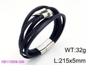 Leather Bracelet - KB113558-QM