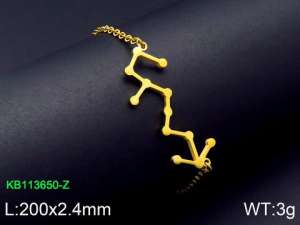 Stainless Steel Gold-plating Bracelet - KB113650-Z