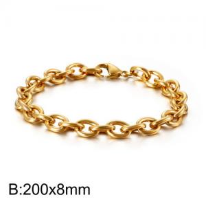 Stainless Steel Gold-plating Bracelet - KB113960-Z