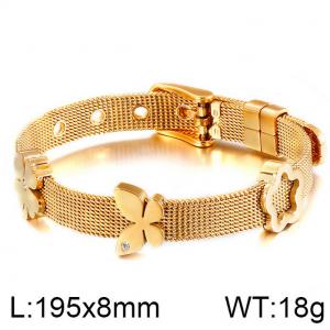 Stainless Steel Gold-plating Bracelet - KB114065-KHY