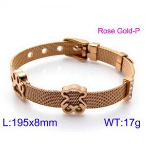 Stainless Steel Rose Gold-plating Bracelet - KB114079-KHY