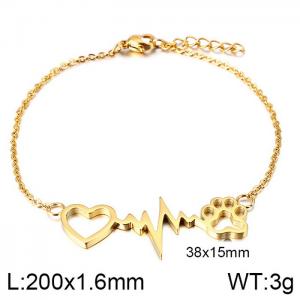 Stainless Steel Gold-plating Bracelet - KB114172-K