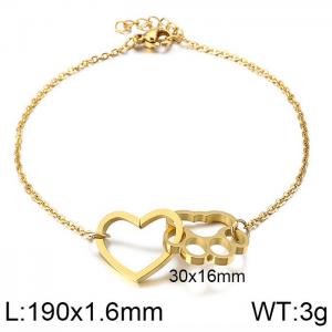 Stainless Steel Gold-plating Bracelet - KB114175-K