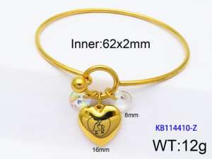 Stainless Steel Gold-plating Bangle - KB114410-Z