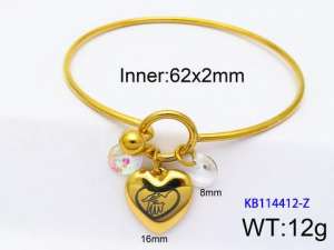 Stainless Steel Gold-plating Bangle - KB114412-Z