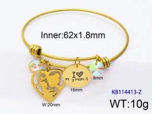 Stainless Steel Gold-plating Bangle - KB114413-Z