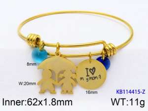 Stainless Steel Gold-plating Bangle - KB114415-Z