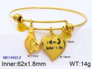 Stainless Steel Gold-plating Bangle - KB114422-Z
