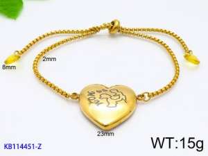 Stainless Steel Gold-plating Bracelet - KB114451-Z