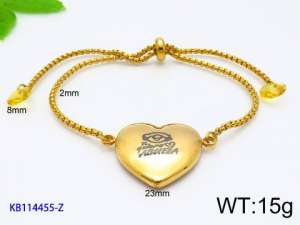 Stainless Steel Gold-plating Bracelet - KB114455-Z