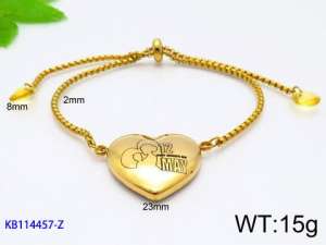 Stainless Steel Gold-plating Bracelet - KB114457-Z