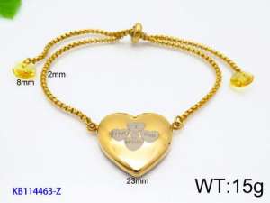 Stainless Steel Gold-plating Bracelet - KB114463-Z