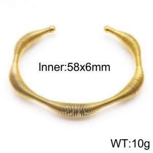 Stainless Steel Gold-plating Bangle - KB115749-KPD