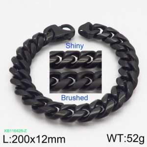Stainless Steel Black-plating Bracelet - KB116428-Z