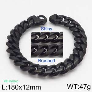 Stainless Steel Black-plating Bracelet - KB116429-Z