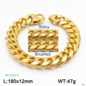 Stainless Steel Gold-plating Bracelet - KB116431-Z