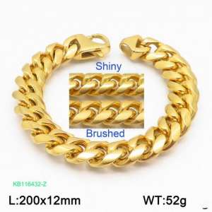 Stainless Steel Gold-plating Bracelet - KB116432-Z