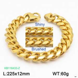 Stainless Steel Gold-plating Bracelet - KB116433-Z