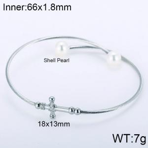 Stainless Steel Wire Bangle - KB116527-KFC