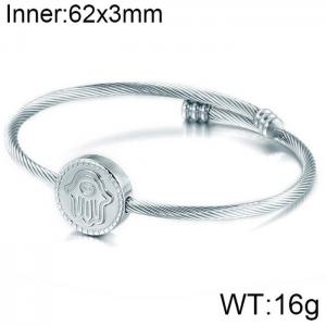 Stainless Steel Wire Bangle - KB117037-KFC