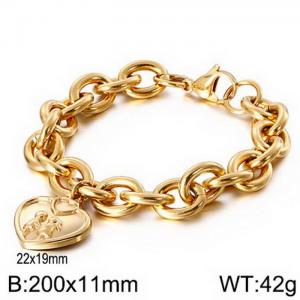 Stainless Steel Gold-plating Bracelet - KB117246-Z