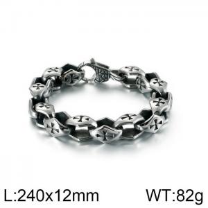 Stainless Steel Bracelet(Men) - KB117457-BDJX