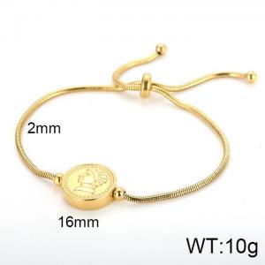 Stainless Steel Gold-plating Bracelet - KB117752-KFC