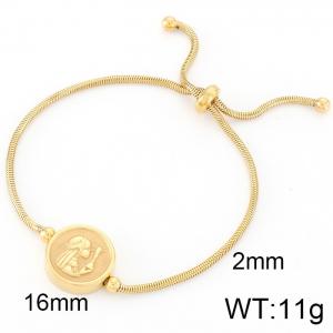Stainless Steel Gold-plating Bracelet - KB117761-KFC