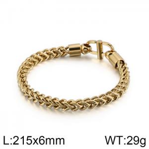 Stainless Steel Gold-plating Bracelet - KB117773-KFC