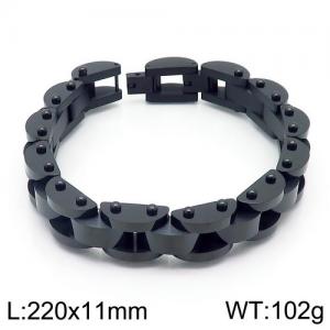Stainless Steel Black-plating Bracelet - KB118363-KFC