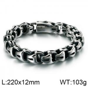 Stainless Steel Bracelet(Men) - KB118544-BDJX