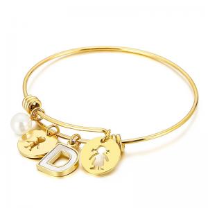 Stainless Steel Gold-plating Bangle - KB119001-Z