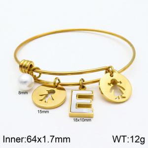 Stainless Steel Gold-plating Bangle - KB119003-Z