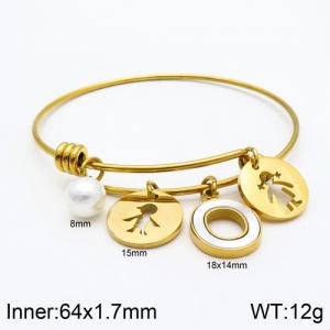 Stainless Steel Gold-plating Bangle - KB119023-Z
