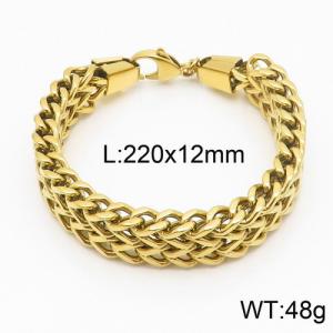 Stainless Steel Gold-plating Bracelet - KB119232-KFC