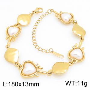 Stainless Steel Gold-plating Bracelet - KB119438-SP