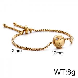 Stainless Steel Gold-plating Bracelet - KB120317-KFC