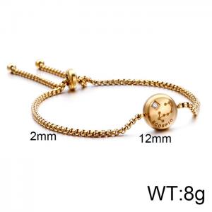 Stainless Steel Gold-plating Bracelet - KB120318-KFC