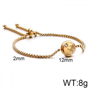 Stainless Steel Gold-plating Bracelet - KB120319-KFC