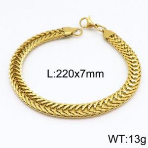 Stainless Steel Gold-plating Bracelet - KB120369-XD