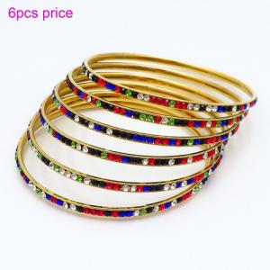 Stainless Steel Stone Bangle - KB120917-LO