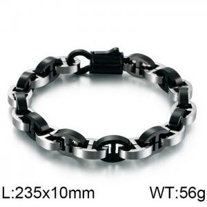 Stainless Steel Black-plating Bracelet - KB121498-KFC