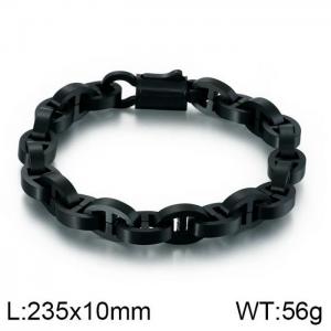 Stainless Steel Black-plating Bracelet - KB121499-KFC