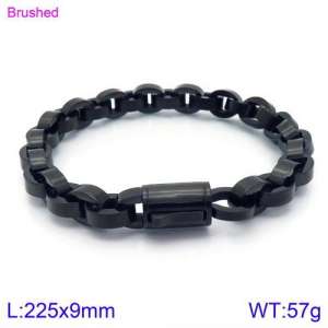 Stainless Steel Black-plating Bracelet - KB121506-KFC