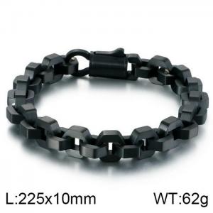 Stainless Steel Black-plating Bracelet - KB121510-KFC