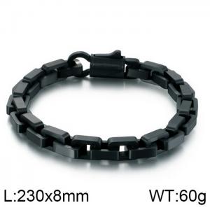 Stainless Steel Black-plating Bracelet - KB121518-KFC